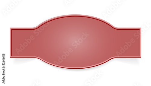 The blank red etiquette