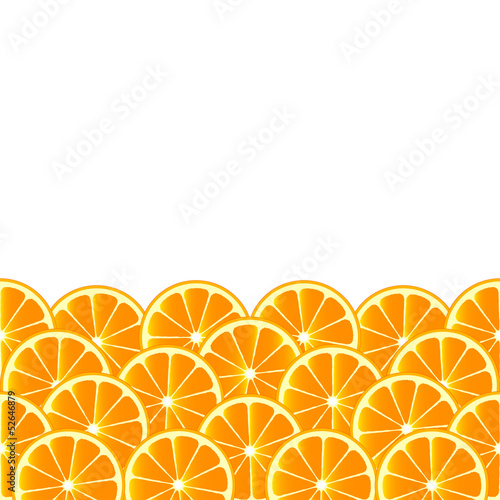 Fruity background with orange slices