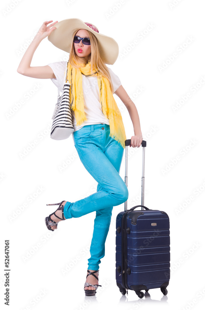 Young woman preparing for vacation Young woman preparing for vacation
