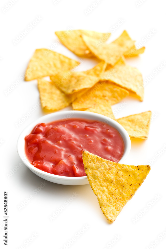 nachos and tomato dip nachos and tomato dip
