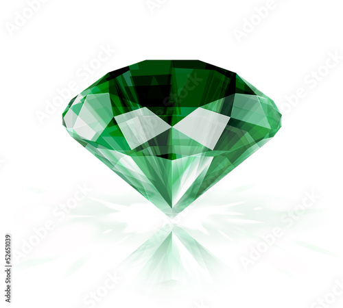 Emerald isolated on white - eps10