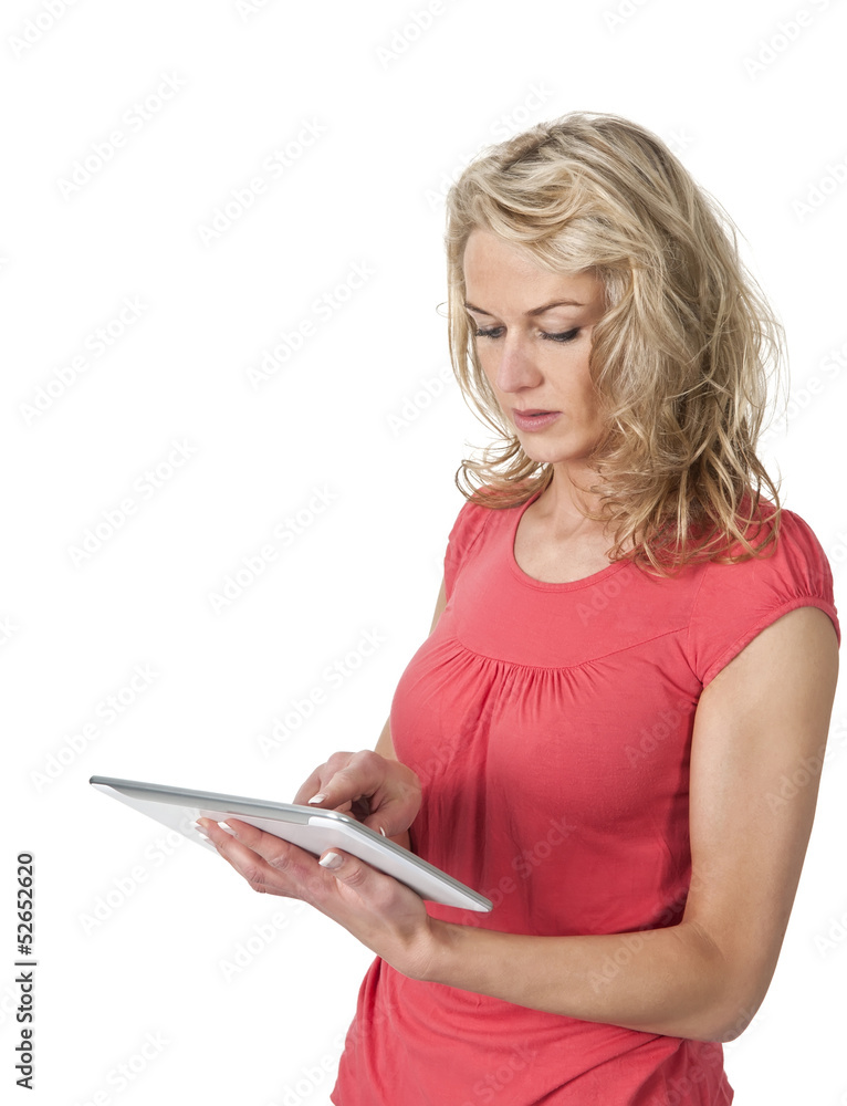 junge frau mit digital tablet junge frau mit digital tablet