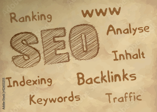 SEO Papier Hintergrund Vintage Sepia Tinte