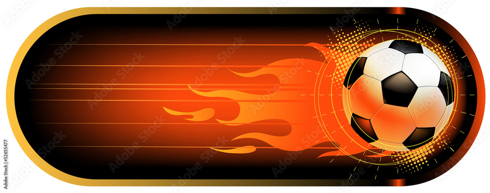 Fototapeta premium soccer ball banner