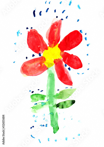 Child's Drawing of Flower