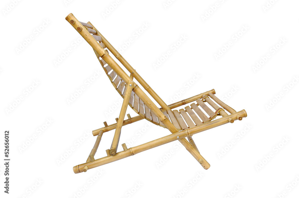 Bamboo lounge chair isolated