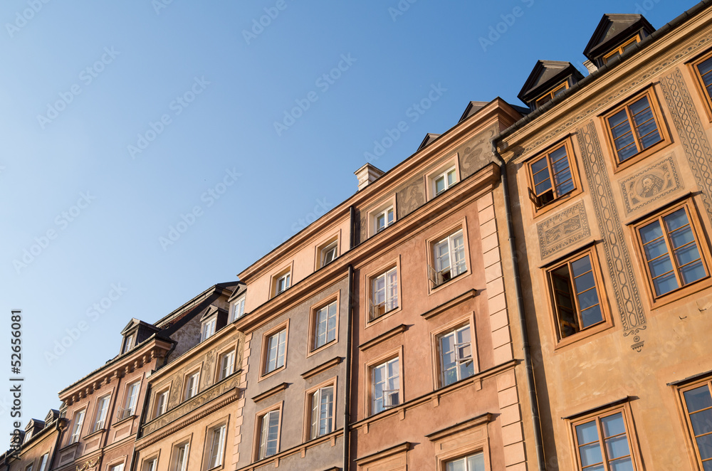 Old buildings in Old Town, Warsaw, Poland