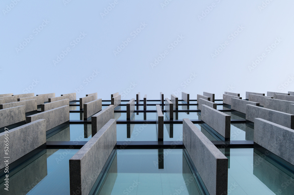 Fototapeta premium Modern architecture detail, windows, glass walls