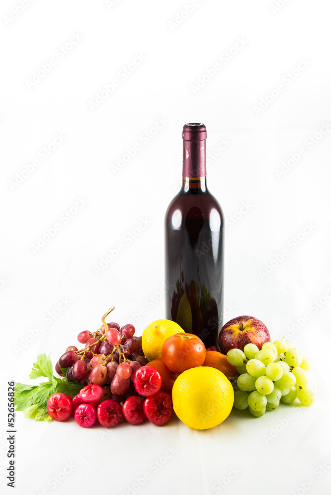 fruit and wine