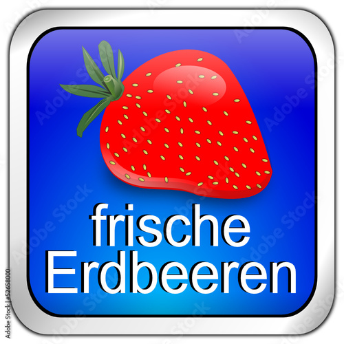 frische Erdbeeren Button