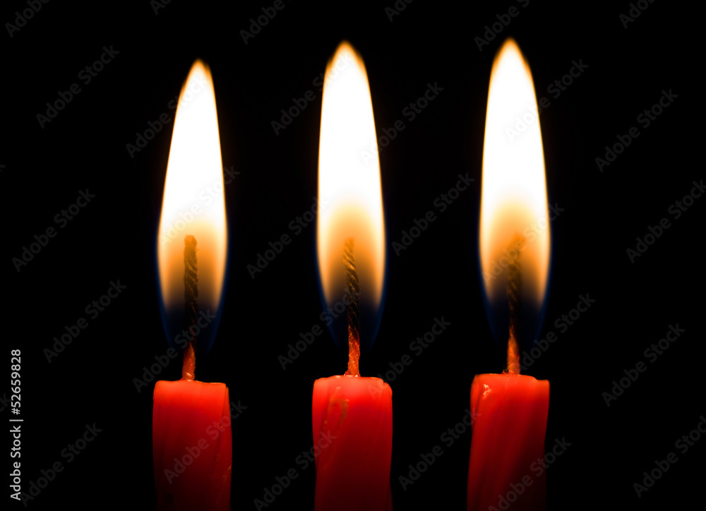 Burning candle flame Burning candle flame