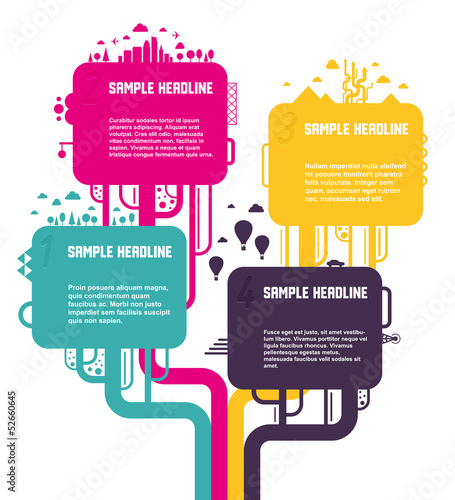 Banners with numbers. Vector illustration.