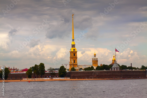   Peter and Paul Fortress in summer day
