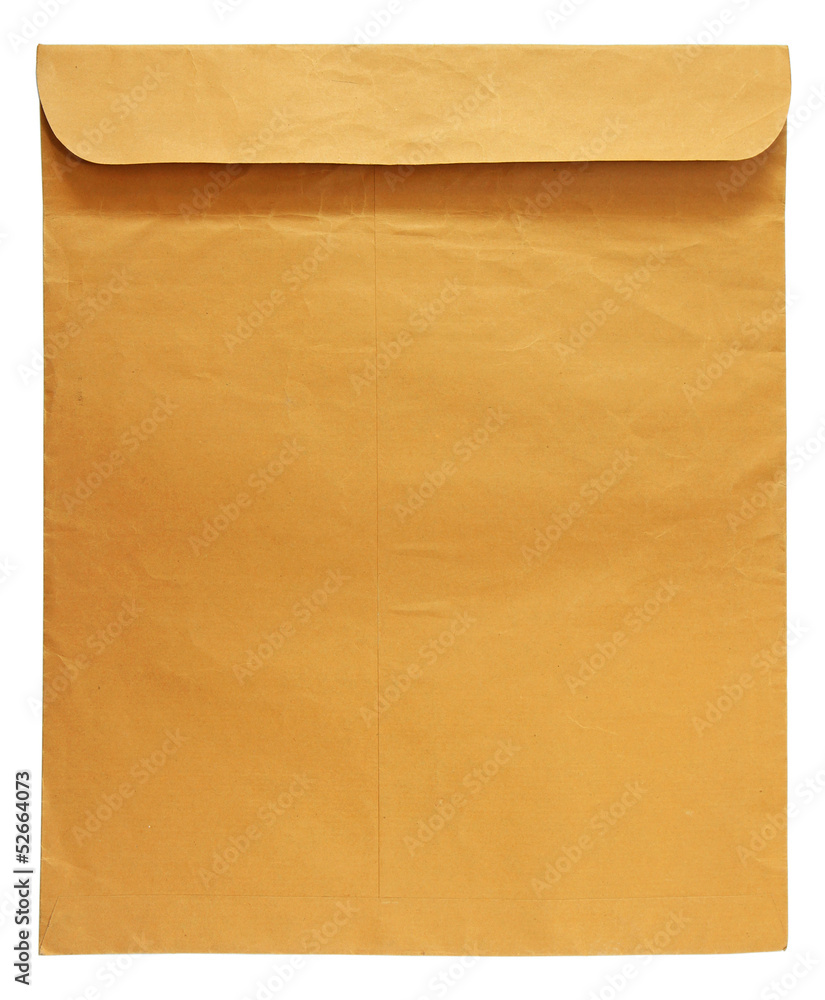 Brown envelope document isolated on white background Brown envelope document isolated on white background