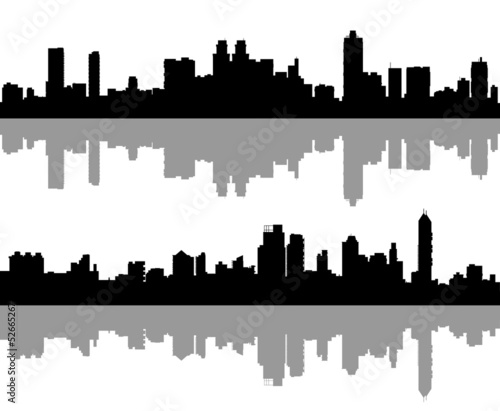 big city silhouettes set 1