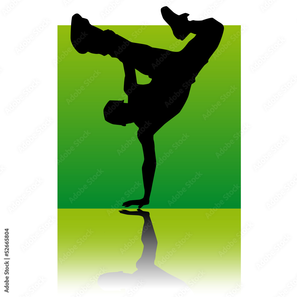 break dancer square green
