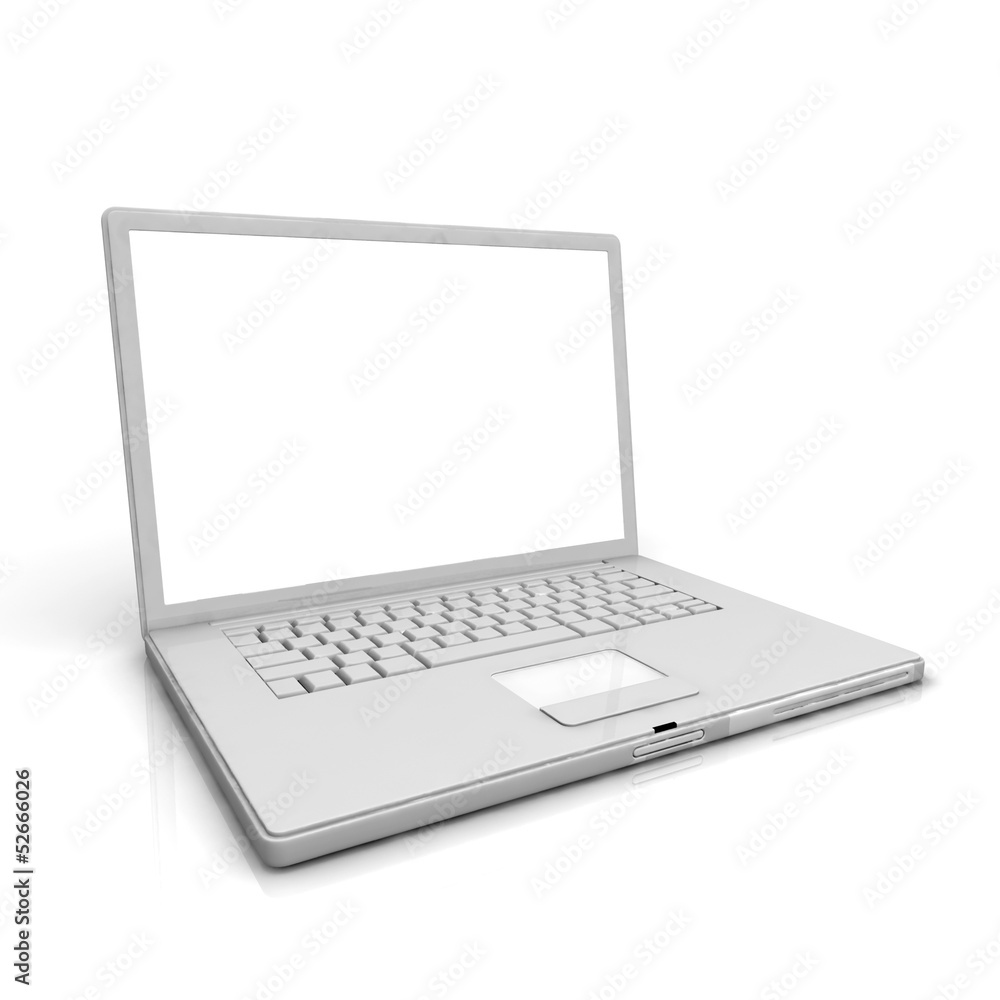 3D professional Laptop isolated on white with empty space. 3D professional Laptop isolated on white with empty space.