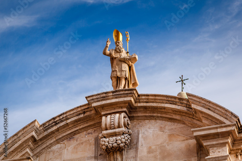 Saint Blaise Church Detail in Dubrovnik, Dalmatia, Croatia photo