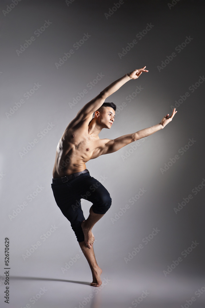 Obraz premium Young and stylish modern ballet dancer