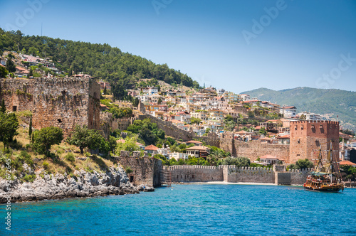old fortress and sea in Alanya, Turkey