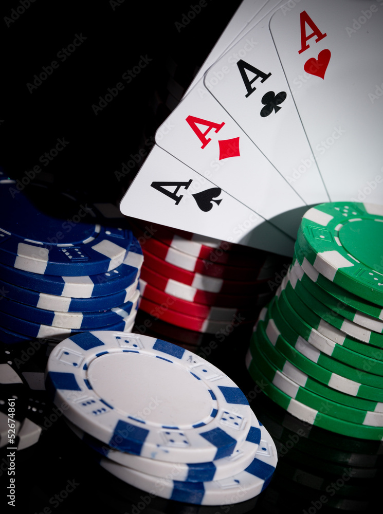 Obraz premium Poker cards close-up