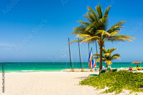 The tropical beach of Varadero in Cuba photo