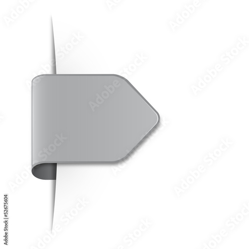 Sticker Schild grau