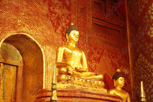 Buddha statue in church,Wat Pra Singh,Chiang-Mai,Thailand