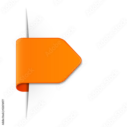 Sticker Schild orange