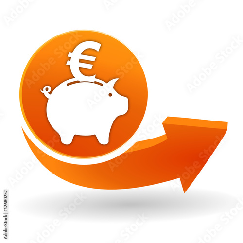 épargne sur bouton web orange