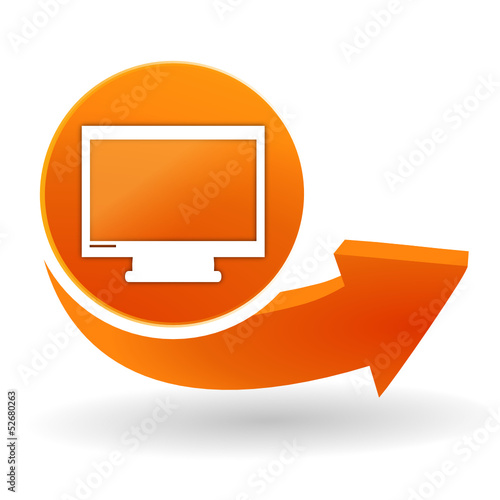 télévision sur bouton web orange