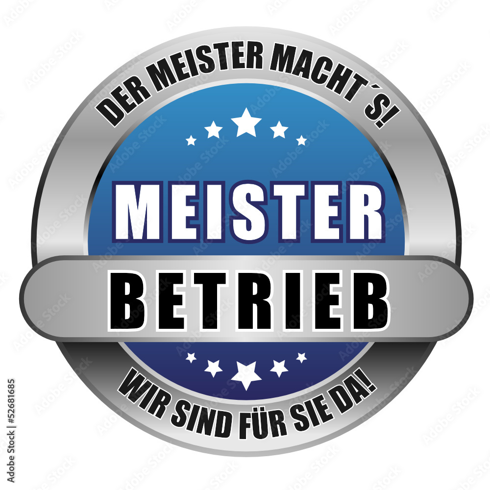 5 Star Button blau MEISTERBETRIEB DMM WSFSD 5 Star Button blau MEISTERBETRIEB DMM WSFSD