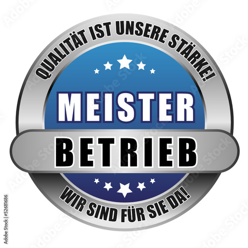 5 Star Button blau MEISTERBETRIEB QIUS WSFSD