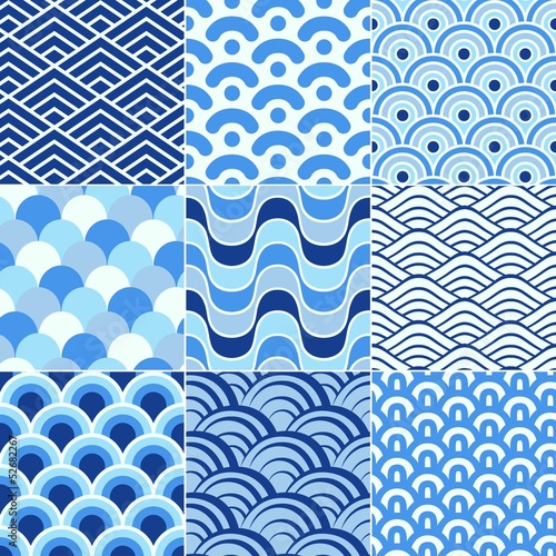 seamless retro wave pattern