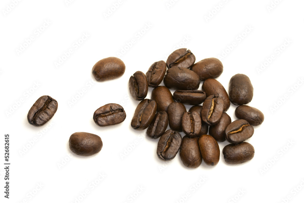 coffee beans on white background coffee beans on white background