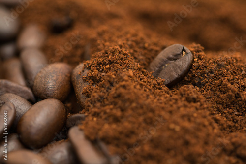 Coffee beans, ground coffee