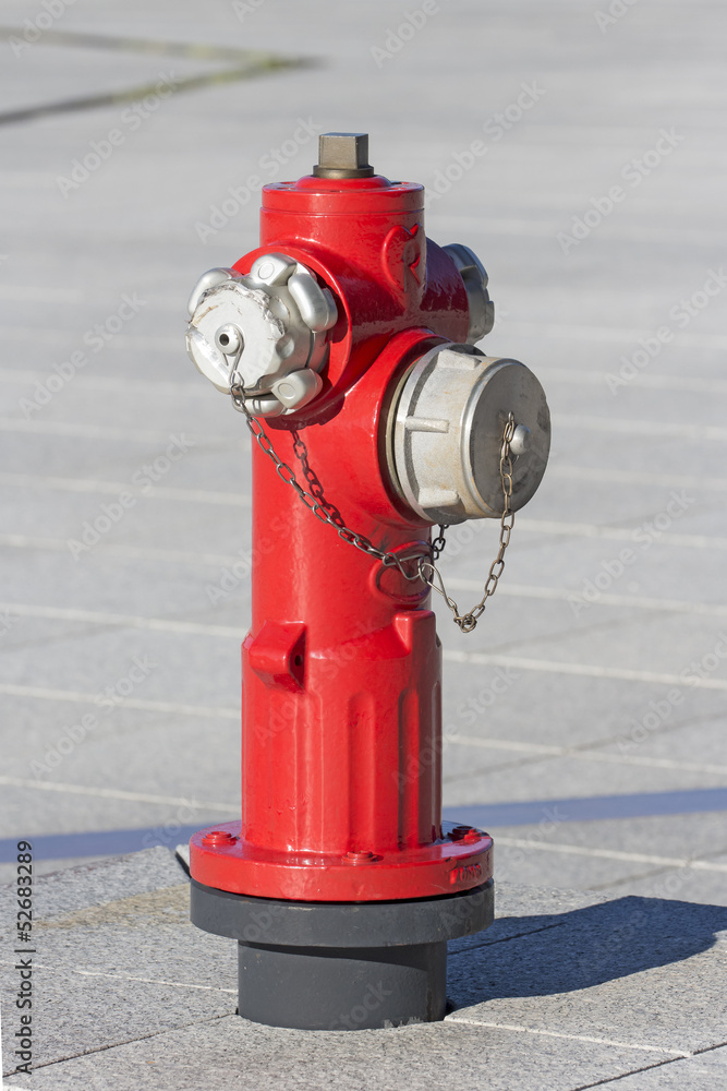 Red fire hydrant