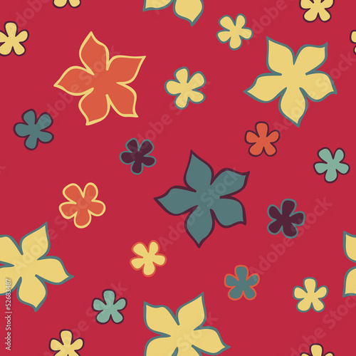 flower contrast seamless pattern