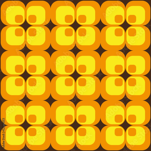 70er Retro Muster Quadrate