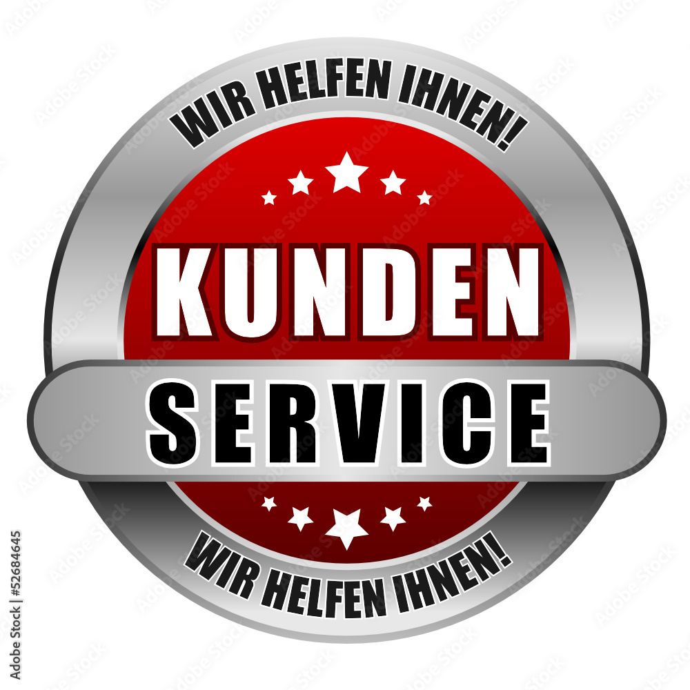 5 Star Button rot KUNDENSERVICE WHI WHI