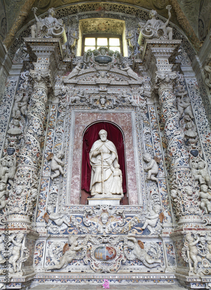 Palermo - Saint Joseph baroque altar in church San Domenico