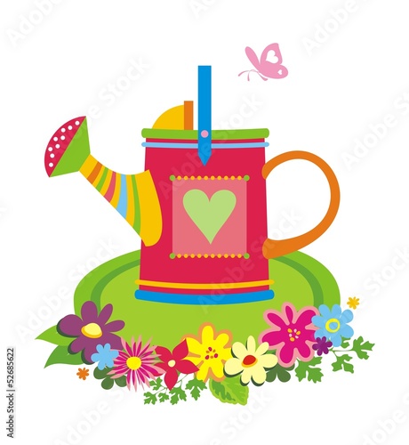 Watering can. Vector illustration.