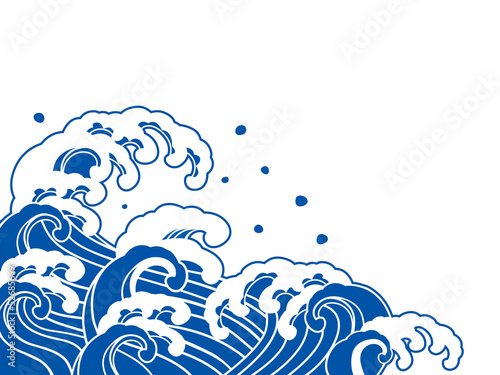 波_波柄_白