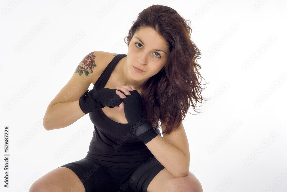 Female Poses Beautiful Asian Fighter Posing In The Dark | JPG Free Download  - Pikbest