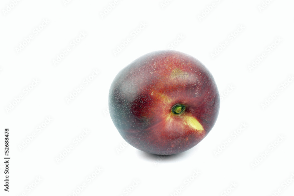 nectarine on the white background nectarine on the white background