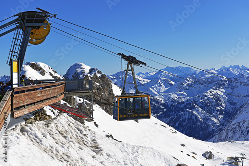 Nebelhornbahn. Allgäu, Oberstdorf, Gipelstation Höfatsblick