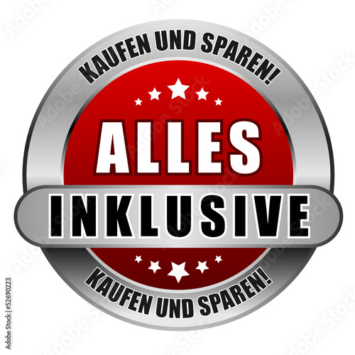 5 Star Button rot ALLES INKLUSIVE KUS KUS