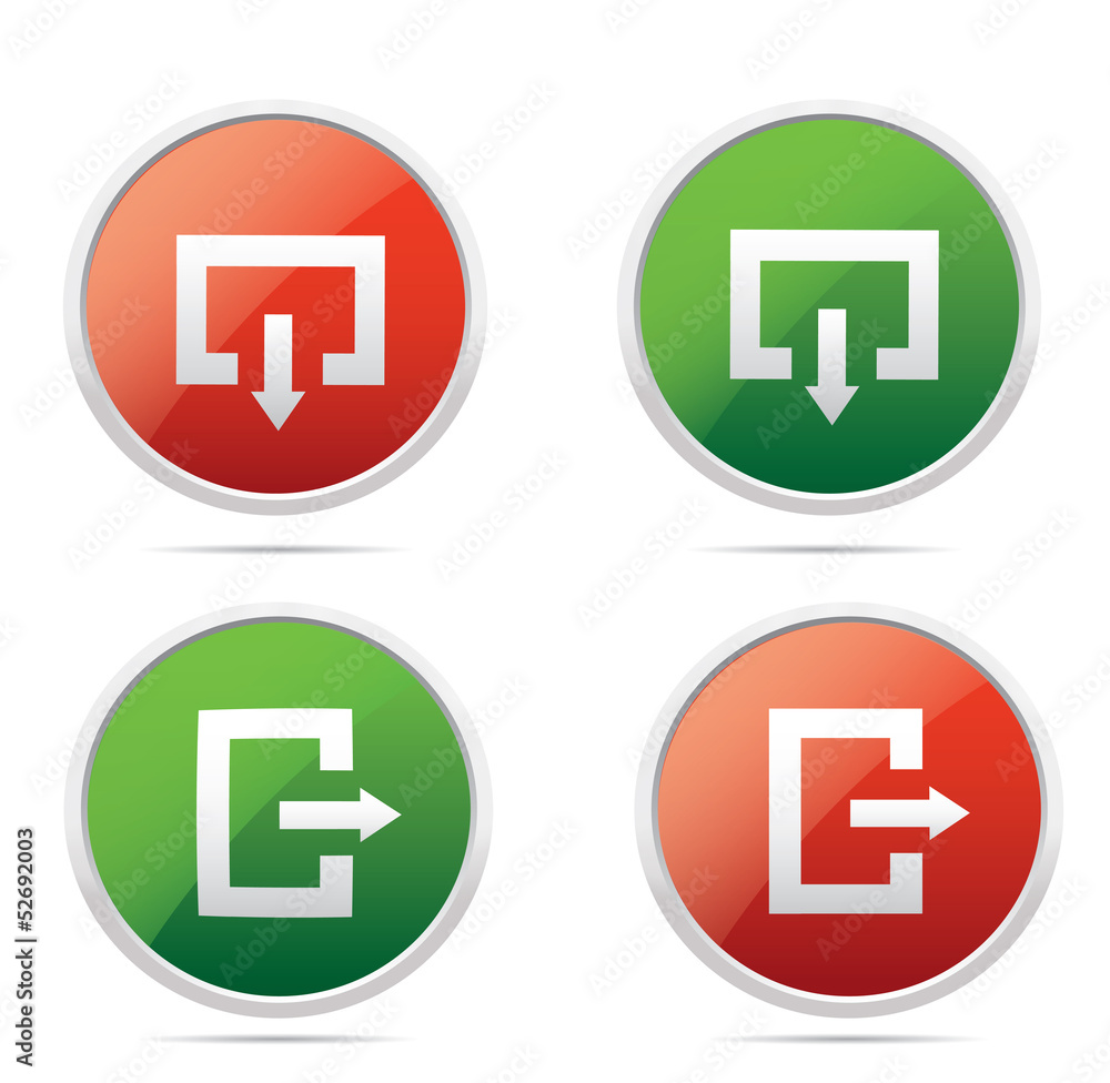 Exit icons Exit icons