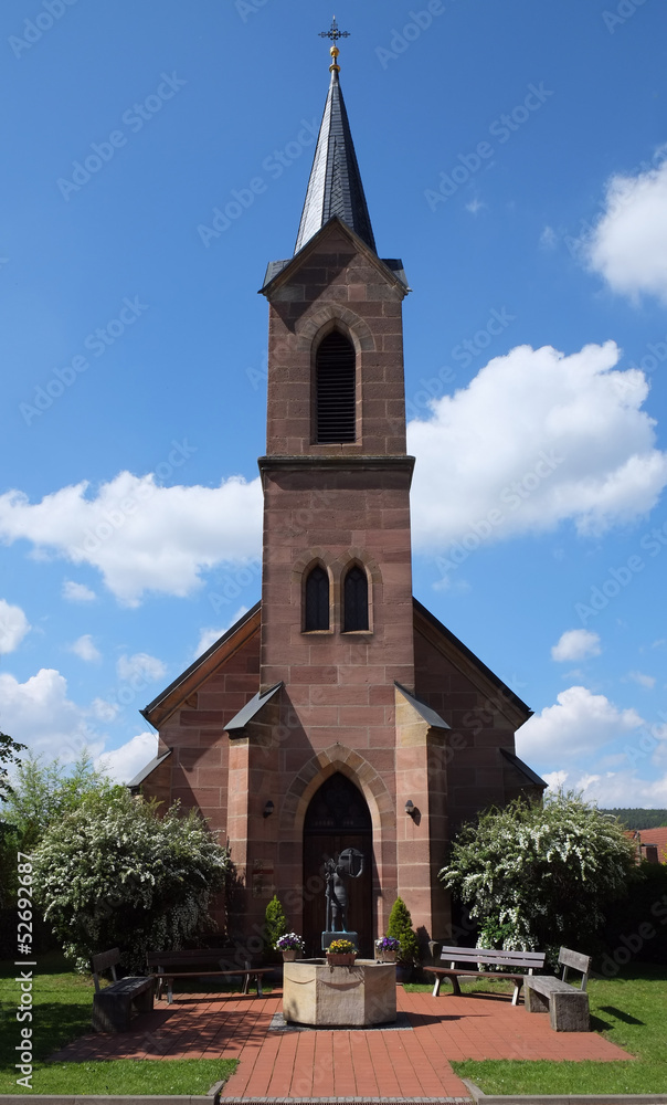 Fototapeta premium Evangelische Kirche in Spalt