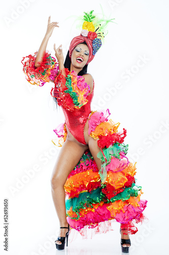Samba Dancer wearing Carmen Miranda Costume Stock Photo | Adobe Stock